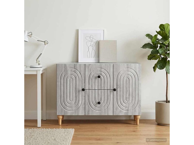  Meuble tv - banc tv - meuble de rangement sonoma gris 89 x 34,5 x 60 cm bois d'ingénierie  - Conforama D