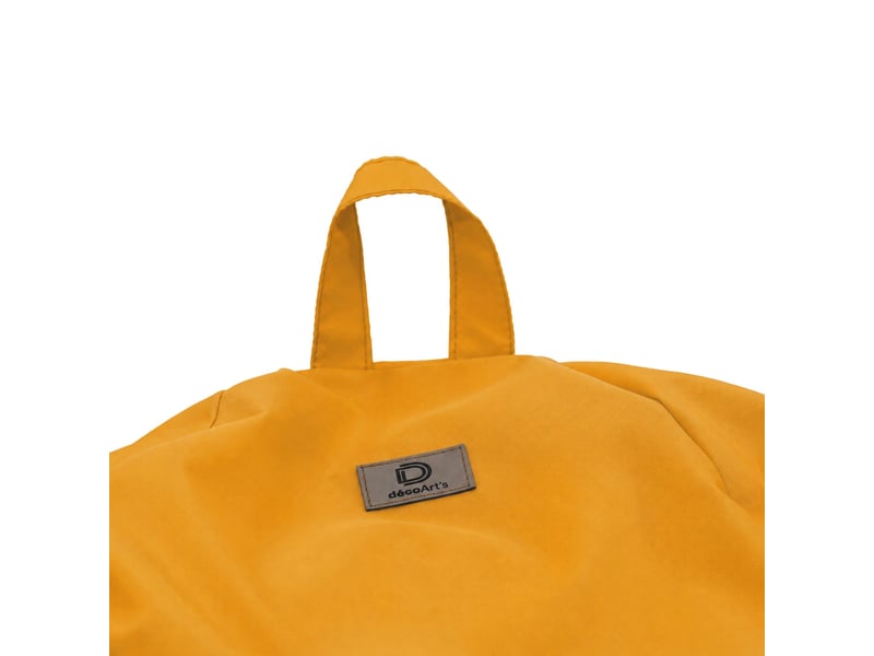  Pouf poire xl 110x120 jaune - déhoussable &amp; imperméable (garni billes)  - Conforama D