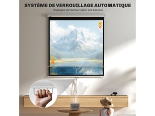 Écran de projection tv et home cinema de 85 pouces projecteur vidéo 1:1 4k hd, 162,5 x 8 x 162 cm