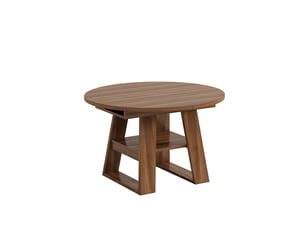 Table à manger 110150 x 100 cm table de salle à manger extensible format extensible 4 à 6 places plateau rond rangement intégré compartiments pratiques finition aspect noyer