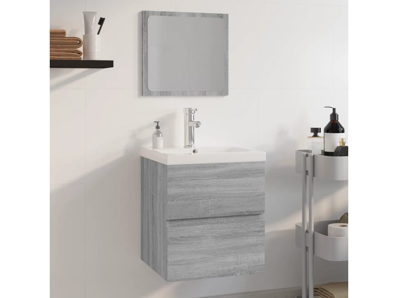 Meubles de salle de bain, armoire salle de bain sonoma gris bois d'ingénierie cf65466 - Conforama B