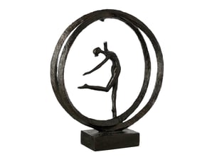 Statuette ballerine anneau ulric 41cm noir