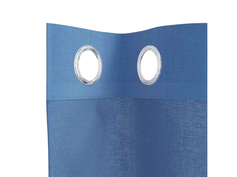  Lot de 2 rideaux en voile, voilages avec œillets bleu royal cf44348  - Conforama E