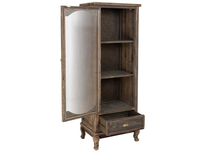  Vitrine en bois marron 60x40x168 cm h  - Conforama E