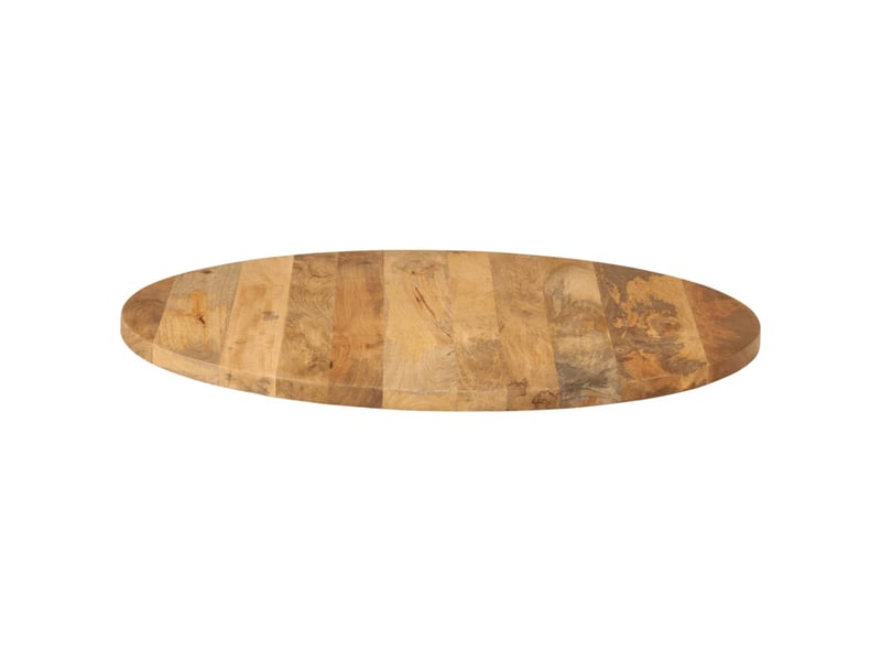 Dessus de table, plateau de table 90x2,5 cm rond bois de manguier massif - Conforama D