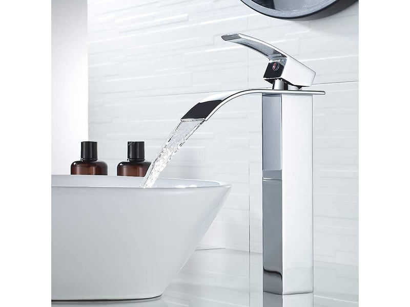  Robinet de lavabo, robinet de salle de bain cascade, hauteur 30 cm (argent) CC005312ZLS - Conforama C