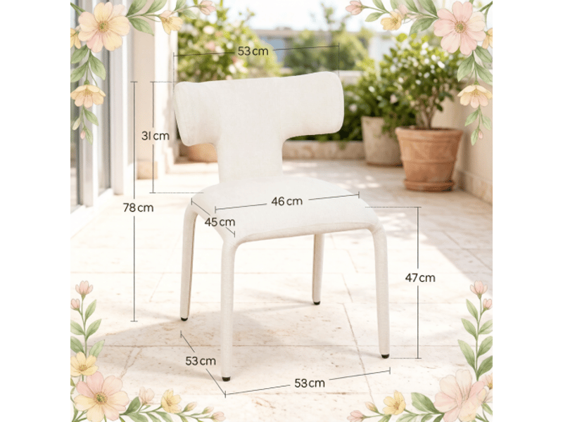  Chaises de bureau à dossier courbé – lot de 2 chaises à manger design pour salon et cuisine, ergonomiques  - Conforama C