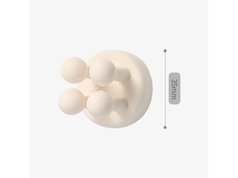  Lot de 4 crochets adhésifs blancs, porte- sans perçage, support pour brosse à dents, de pour femme, (blanc  - Conforama B