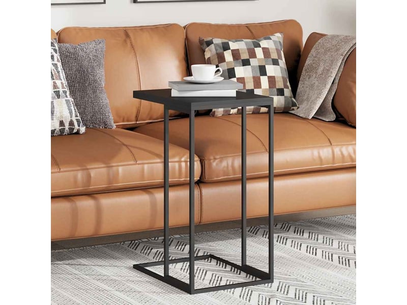  Table d'appoint | bout de canapé table basse noir 40x30x59 cm bois d'ingénierie  - Conforama B