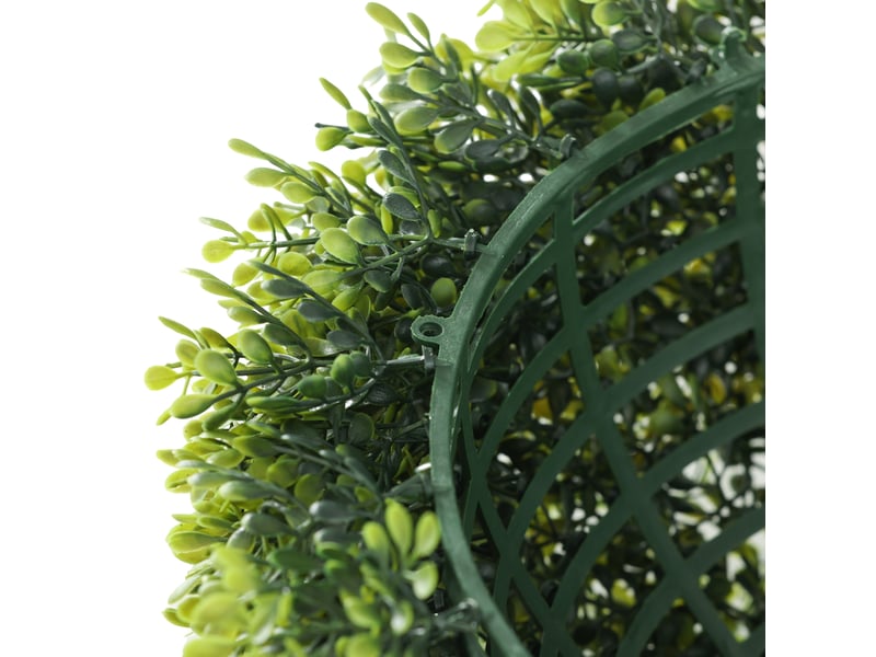  Lot de 2 boules de buis artificiel ø40 cm – vert – décoration intérieure et extérieure en plastique  - Conforama D