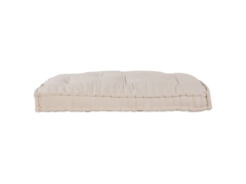  Coussin de canapé sur palette, coussin de chaise crème 120 x 80 x 12 cm tissu cf54215  - Conforama D