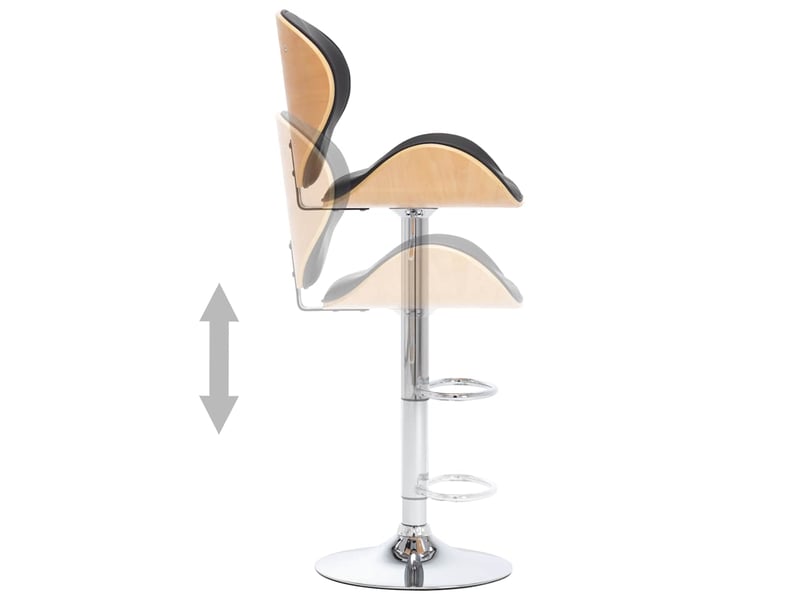  Tabouret de bar, chaise de bar noir similicuir shl1147  - Conforama D
