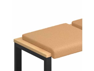 Lot de 2 coussins de banc, coussins d'assise, coussins pour chaisecanapé tissu sherpa beige profondeur 35 cm cf52513