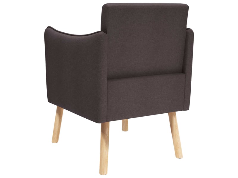  Vidaxl chaise d'appoint marron foncé tissu  - Conforama E