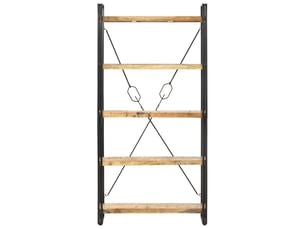 Bibliothèque | meuble de rangement 5 niveaux 90x30x180 cm bois solide de manguier