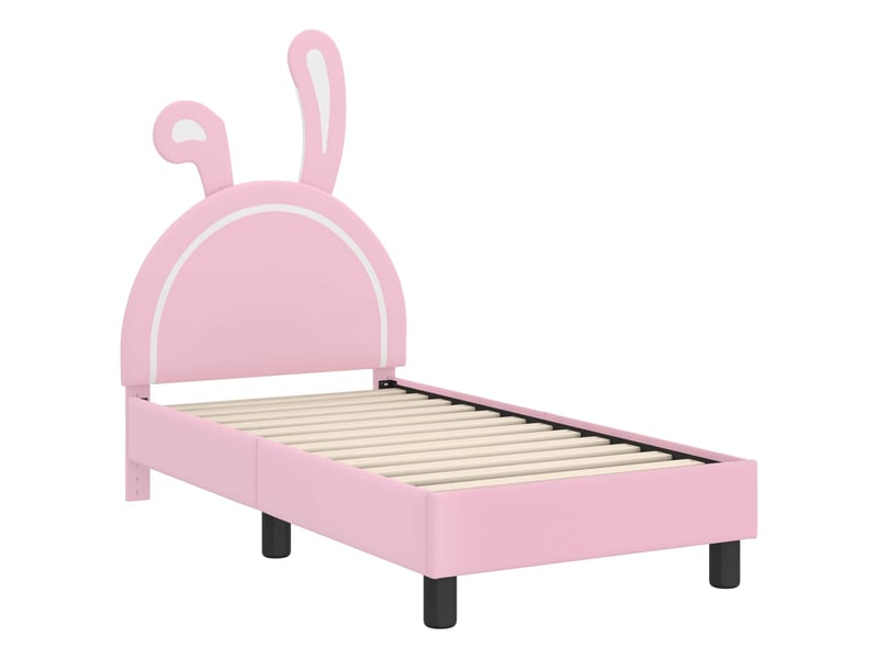 Lit simple- lit adulte - cadre de lit pour tout-petit avec tête de lit rose 70 x 140 cm - Conforama C