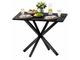 Table basse carré(e) coloris noir DESVIAE  - 80 cmx80 cm