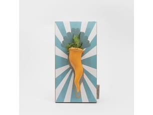 Succulente en céramique made in italy cornetto radiale - turchese