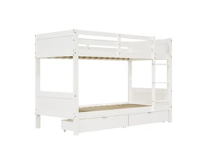 Lit superposé 90x200 cm   IKSETERA TRADING LTD coloris blanc