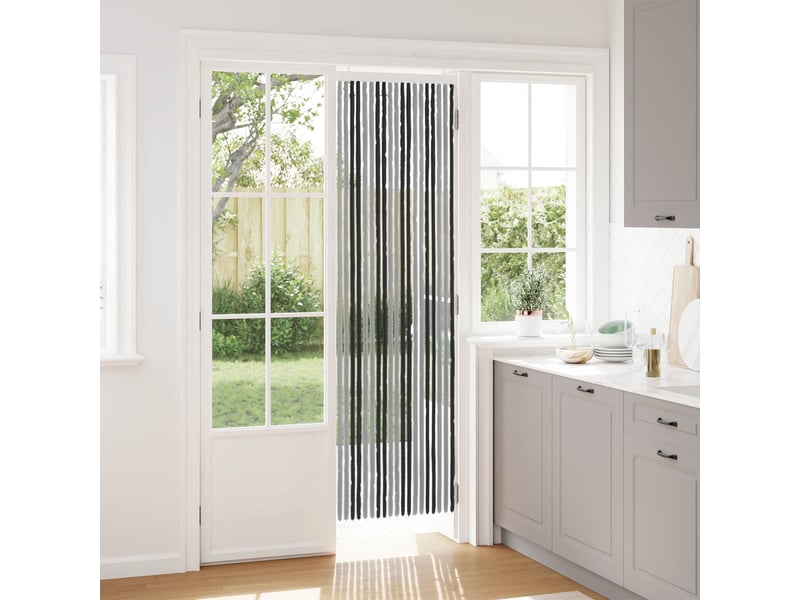  Rideau anti-insectes, moustiquaire en chenille gris et noir 56 x 200 cm cf43463  - Conforama B