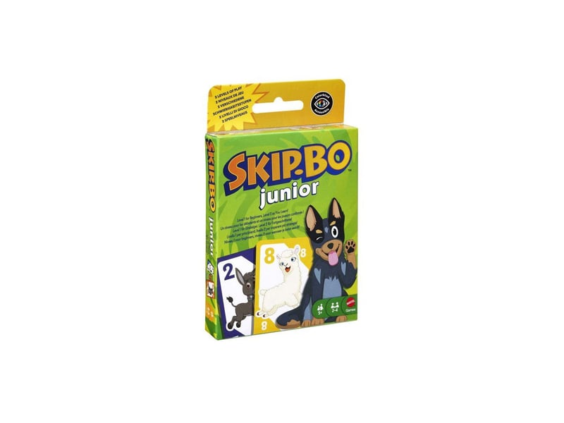  Jeu de cartes skip-bo junior 2 niveaux 112 cartes pour 2 a 4 joueurs des 5 ans MAT0194735441617 - Conforama B