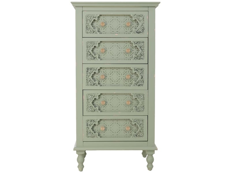  Commode en bois vert 52x40x100 cm h  - Conforama B