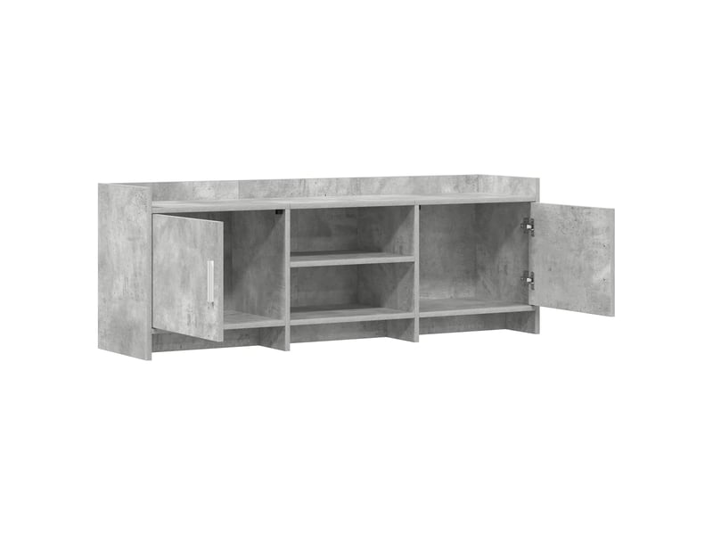  Meuble tv - banc tv - meuble de rangement 130 x 33 x 47 cm gris béton bois d'ingénierie  - Conforama D
