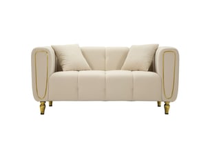 Canapé droit fixe <strong></strong> <strong></strong> 1 place Tissu beige