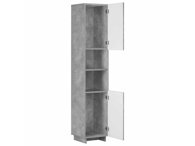 Meuble de rangement salle de bain gris béton 36.5x38x180 cm - Conforama C