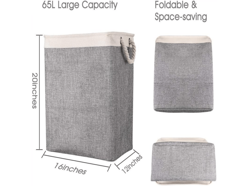  Grand panier à linge sale de x x cm, panier à linge pliable avec poignées en corde, bac de rangement adapté pour la chambre, la buanderie, etc.  - Conforama E