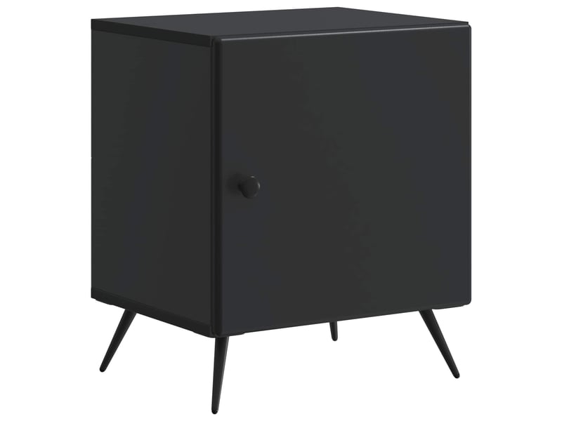 Table de chevet - cabinet de chevet - table de nuit noir 43 x 34,5 x 50 cm bois d'ingénierie  - Conforama A