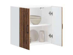 Meuble de rangement, armoire murale de cuisine lucca vieux bois bois ingénierie shl4095