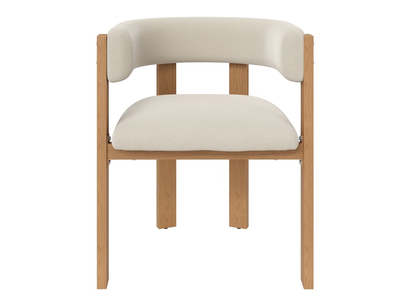  Lot de 6 chaises de salle à manger 47x48x72,5 cm, beige+naturel, garnissage épais, meuble cuisine, meuble salon, métal  - Conforama A