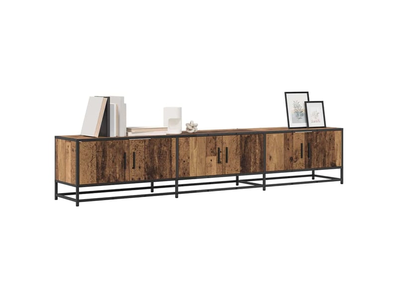  Meuble tv moderne, banc tv 210x35x41 cm bois ancien bois d'ingénierie  - Conforama C