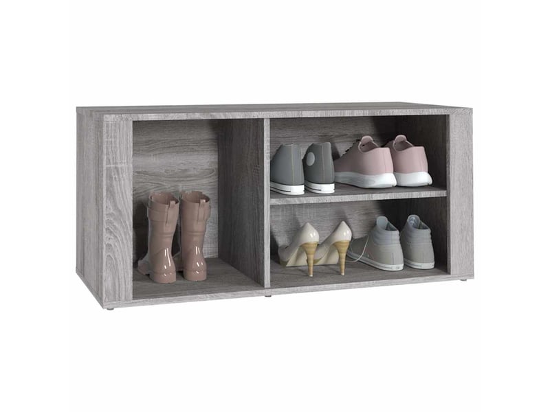  Meuble à chaussure, armoire à chaussures sonoma gris 100x35x45 cm bois d'ingénierie  - Conforama D