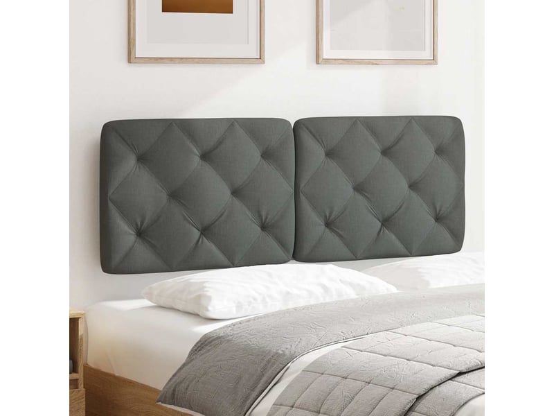 Coussin de tête de lit gris foncé 140 cm tissu cf55945  - Conforama C