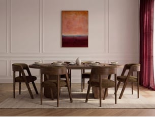 Bobochic ensemble prado avec table à manger extensible avec rangements 120 à 204 cm + lot de chaises bastide placage chêne massif vert