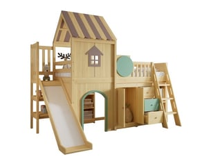 Lit cabane 90x200 cm BrimViber coloris naturel