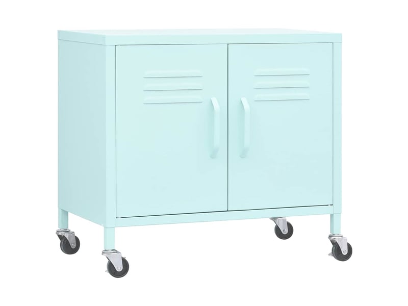  Armoire de rangement, rangement bureau menthe 60x35x56 cm acier  - Conforama A