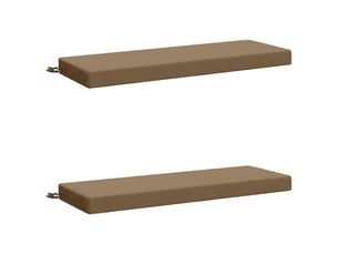 Lot de 2 coussins de banc, coussins d'assise soest 100 % polyester taupe cf57465