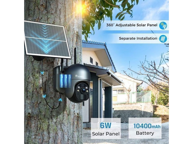  Camera de securite solaire 4g 4mp vision couleur pir alarme et projecteurs 149519_AABAA79769_6_DROPFR - Conforama D