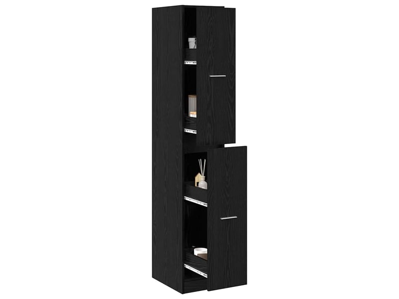  Meuble de rangement, armoire de pharmacie motif motif 30 x 41 x 174,5 cm chêne noir  - Conforama C
