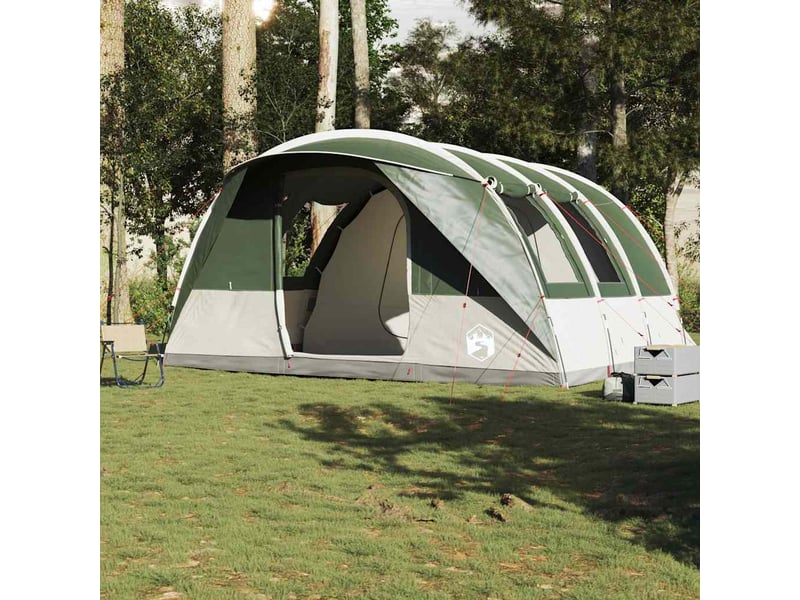  Tente de camping, tente tunnel 5 personnes vert imperméable shl8394  - Conforama C