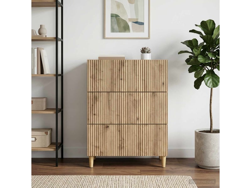  Armoire de rangement bureau, armoire à tiroirs 66 x 34,5 x 90 cm bois d'ingénierie shl482  - Conforama B
