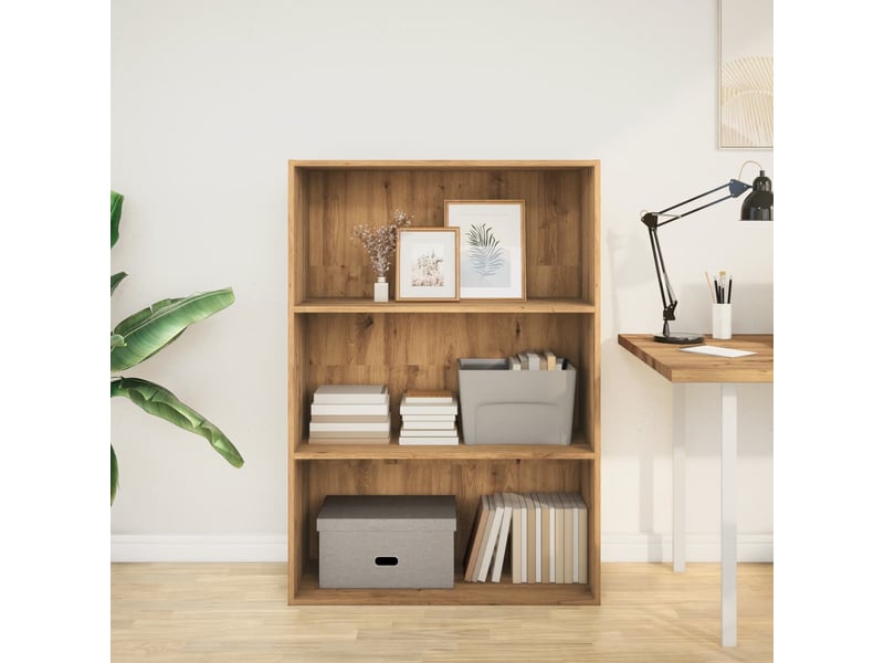  Bibliothèque, étagère de rangement chêne artisanal 80x30x114 cm bois d'ingénierie  - Conforama C