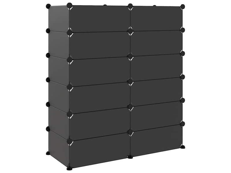  Meuble à chaussures, étagère à chaussures noir 94,5x36,5x106 cm pp  - Conforama E