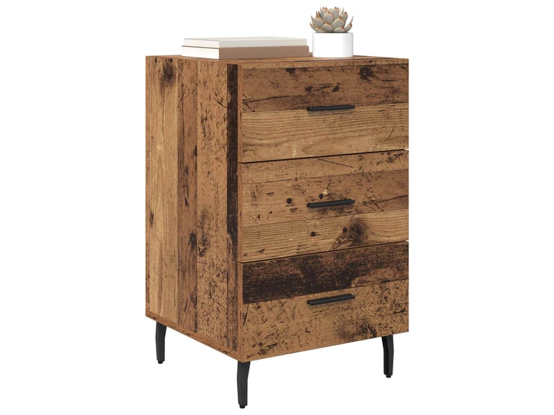  Table de chevet - cabinet de chevet - table de nuit bois ancien 40 x 40 x 66 cm bois d'ingénierie  - Conforama B