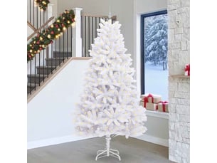 Sapin de noël - arbre de noël artificiel à branches articulées blanc 270 cm