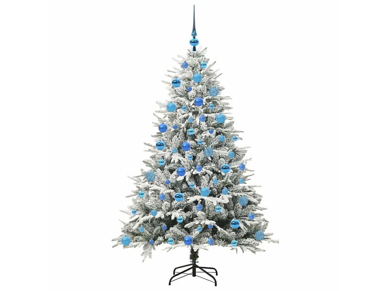  Sapin de noël - arbre de noël artificiel pré-éclairé avec ensemble de boules  - Conforama D