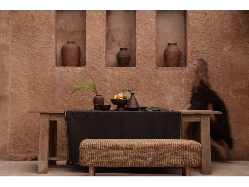  La nappe tuscany - noir naturel - 150x250  - Conforama C